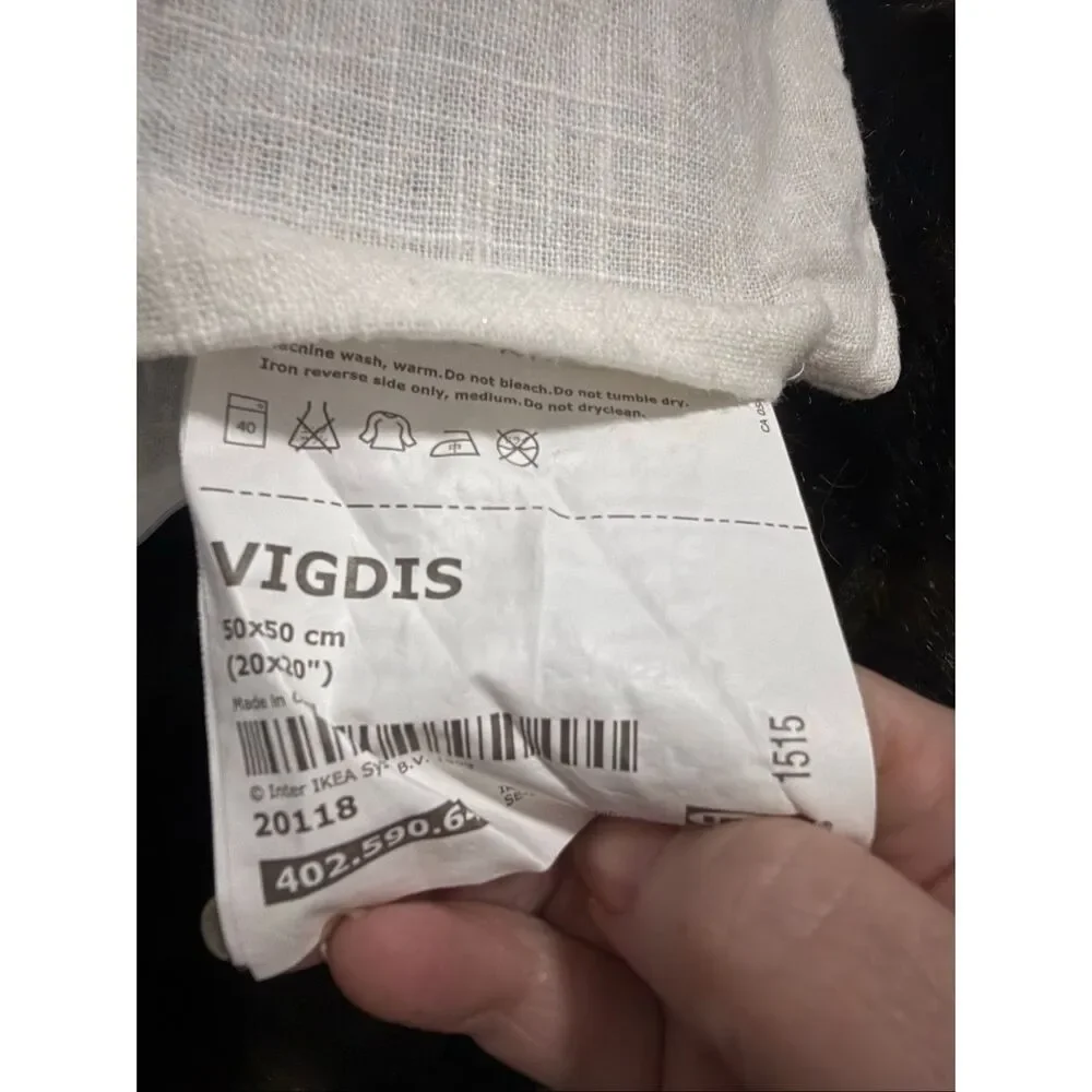IKEA Vigdis beachy white throw pillow 20x20 Cushion